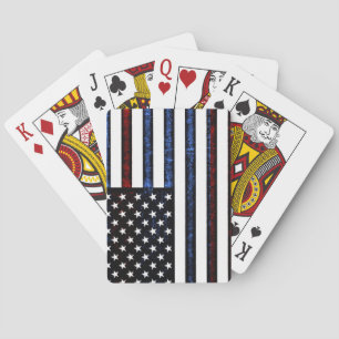 American Flag Patriotic Red White Cards Spielkarten