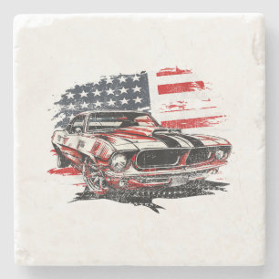 American Flag Patriotic Steinuntersetzer