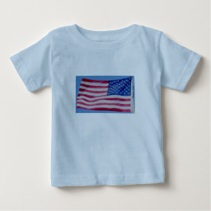 American Flag Patriotic T - Shirt Baby Säugling