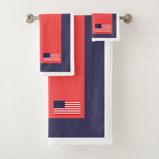 American Flag Patriotic Towel Set (Insitu)