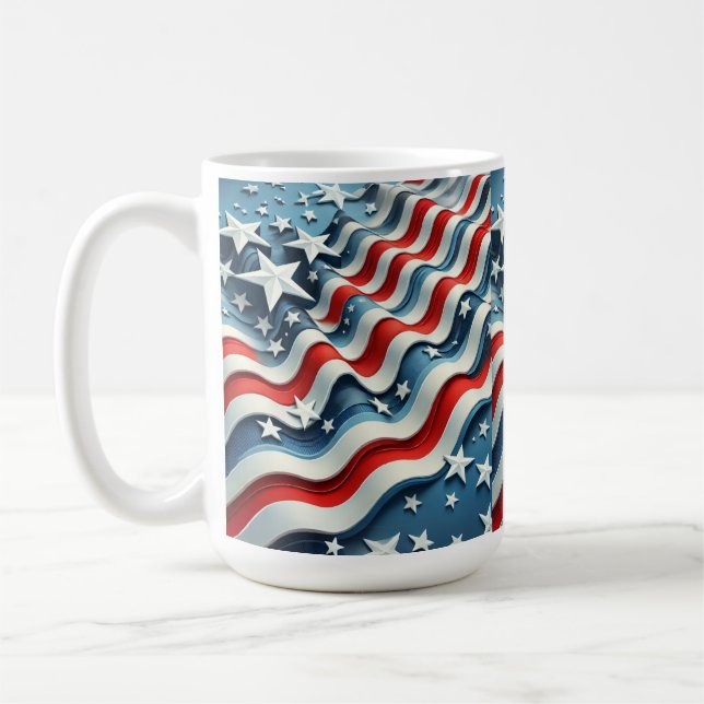 American Flag Patriotic USA Pride Kaffeetasse (Links)