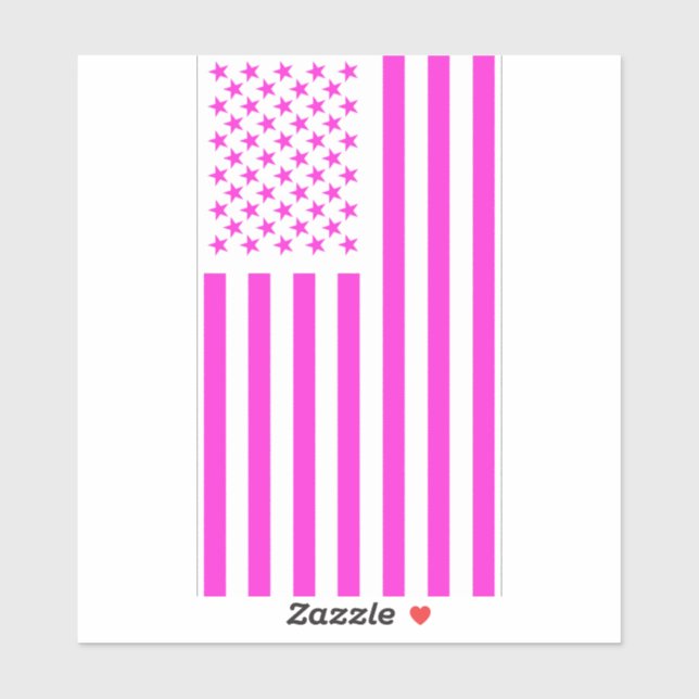 American Flag Pink Aufkleber (Blatt)