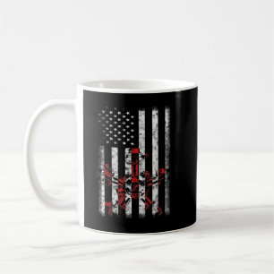 American Flag Piston Muscle Car Mechanic Kaffeetasse