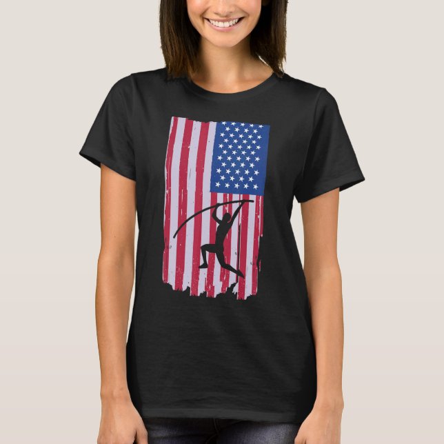 American Flag Pole Vault T-Shirt (Vorderseite)