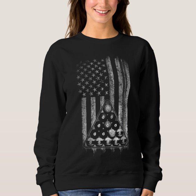 American Flag Pool Player Sweatshirt (Vorderseite)