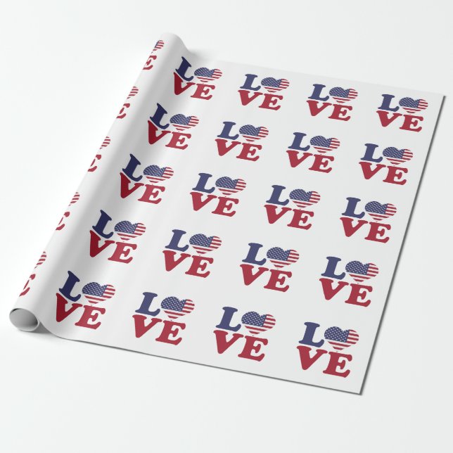 American Flag Post Card Geschenkpapier (Ungerollt)