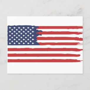 American Flag Post Card Postkarte
