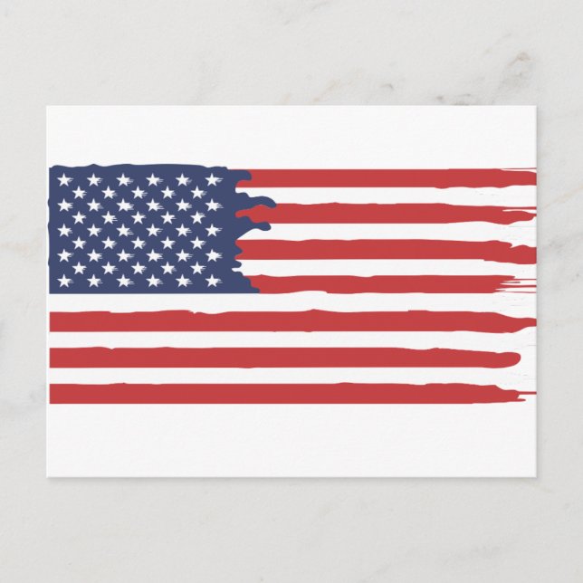 American Flag Post Card Postkarte (Vorderseite)