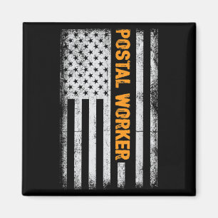 American Flag Postal Worker Funny Quote Graphic Wo Magnet