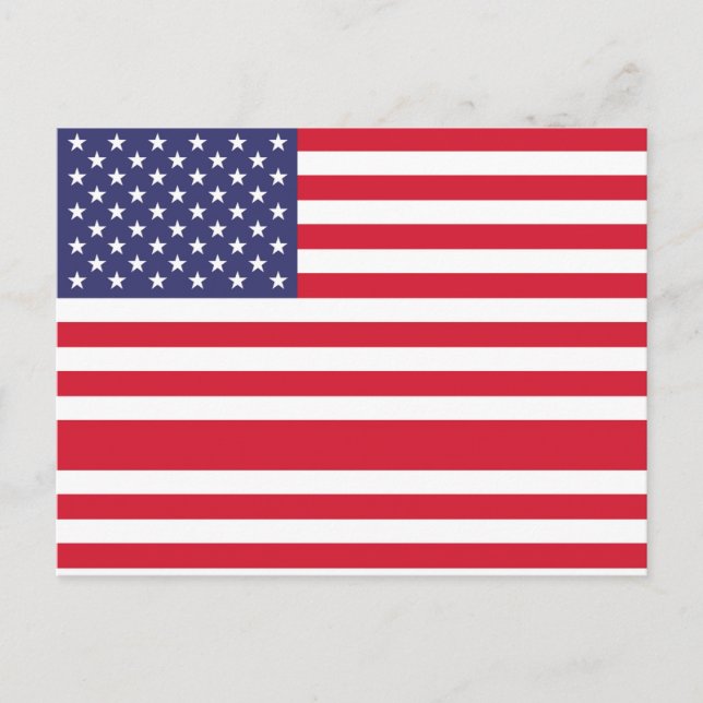 American Flag Postcard Postkarte (Vorderseite)