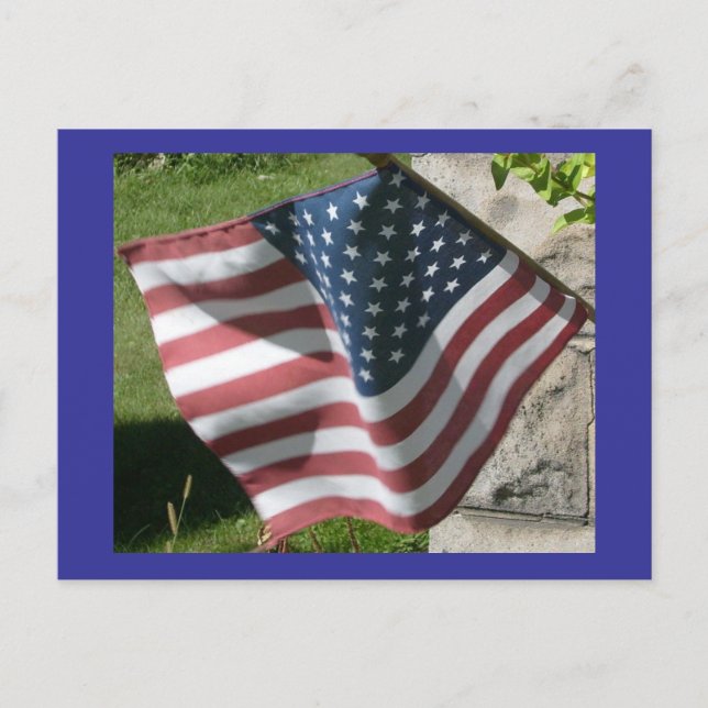 American Flag Postcard Postkarte (Vorderseite)
