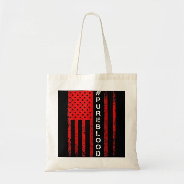 American Flag PUREBLOOD I Be Pure Blood Non Gmo Tragetasche (Vorne)