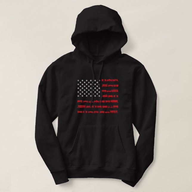 American Flag Railroad Train Gift Hoodie (Design vorne)