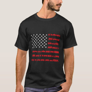 American Flag Railroad Train Gift T-Shirt