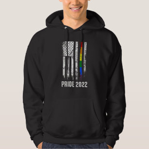American Flag Rainbow Usa Gay Lgbtq Lgbt Pride Mon Hoodie