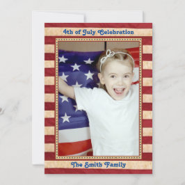 American Flag Red White Blue 4. JULY GRILLEN Party Einladung