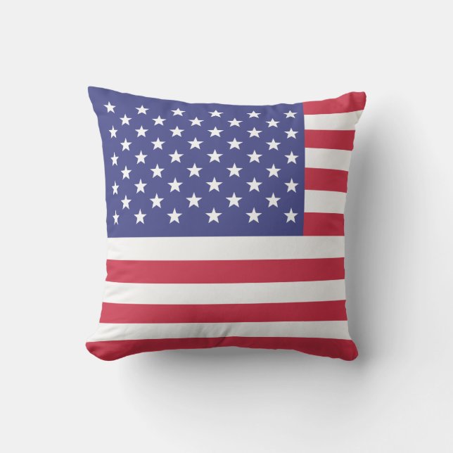 American Flag Red White Blue USA Patriotic Kissen (Vorderseite)