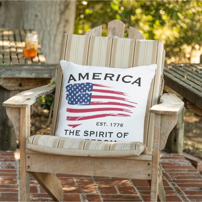 American Flag Red White Stripes Stars Muster Kissen (Stuhl )