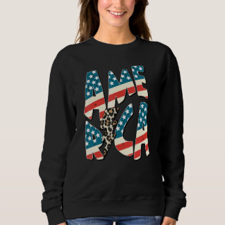 American Flag Retro America US Flag 4. Julypat Sweatshirt