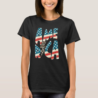 American Flag Retro America US Flag 4. Julypat T-Shirt