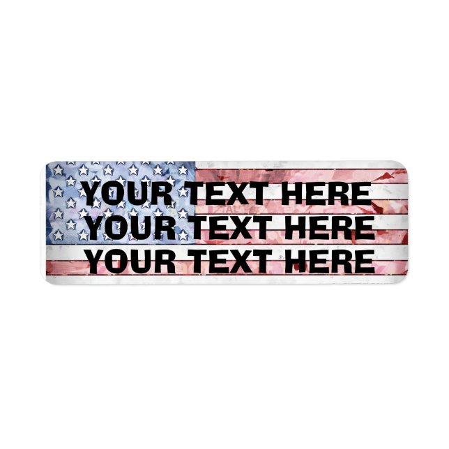 AMERICAN FLAG RETURN ADDRESS LABELS (Vorne)