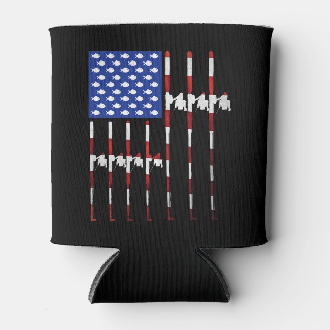 American Flag Rod USA Patriotic Dosenkühler (Vorderseite)