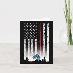 American Flag Rod Usa Patriotic Lover Karte