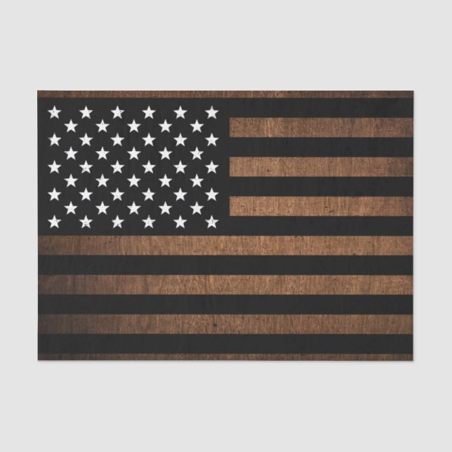American Flag Rustic USA Patriotic Seidenpapier (Vorderseite)