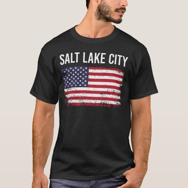 American Flag Salt Lake City T-Shirt (Vorderseite)