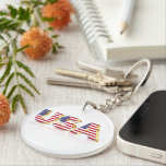 American Flag Schlüsselanhänger USA<br><div class="desc">USA - USA - Flag - Patriotic - Unabhängigkeitstag - 4. Juli - Anpassbar - Wählen / Fügen Sie Ihren einzigartigen Text / Farbe / Bild - Make Your Special Gift - Neu formatieren und verschieben oder entfernen und hinzufügen / Bild mit Anpassungs-Tool. Sie können Designs auch auf mehr als...</div>