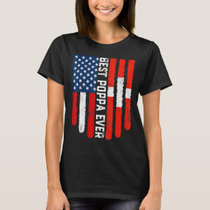 American Flag Schweiz Flag Beste Poppa-Fahne T-Shirt
