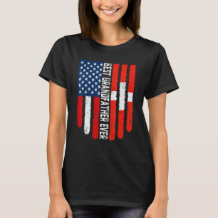 American Flag Schweiz Flagge Bester Großvater Ev T-Shirt