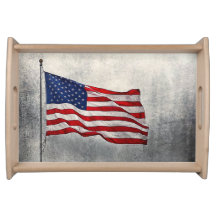 American Flag Serviertablett
