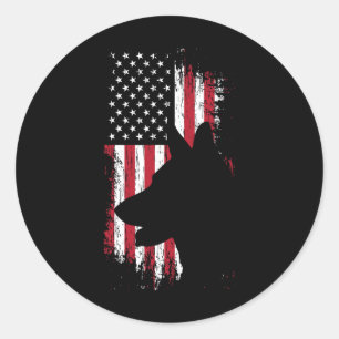 American Flag Shirt Usa Patriotic Runder Aufkleber