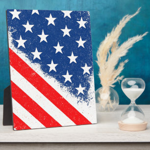 American Flag Shirt USA Patriotic Star Streifen Fotoplatte