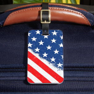 American Flag Shirt USA Patriotic Star Streifen Gepäckanhänger