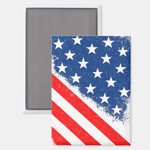 American Flag Shirt USA Patriotic Star Streifen Magnet