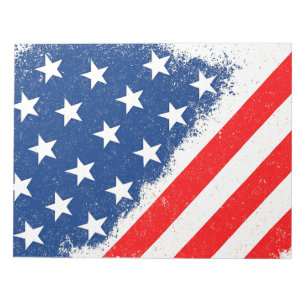 American Flag Shirt USA Patriotic Star Streifen Notizblock