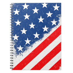 American Flag Shirt USA Patriotic Star Streifen Notizblock
