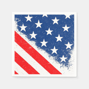 American Flag Shirt USA Patriotic Star Streifen Serviette