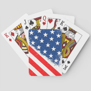 American Flag Shirt USA Patriotic Star Streifen Spielkarten