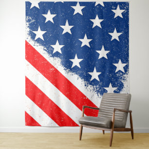 American Flag Shirt USA Patriotic Star Streifen Wandteppich