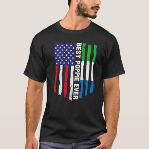 American Flag Sierra Leone Flag Beste Poppie je F T-Shirt