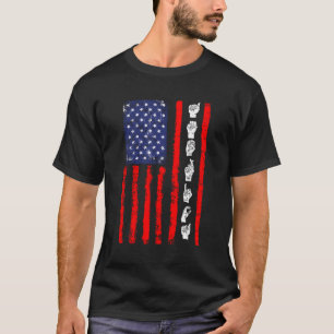 American Flag Sign Language T-Shirt