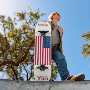 American Flag Skateboard - USA - Patriotique