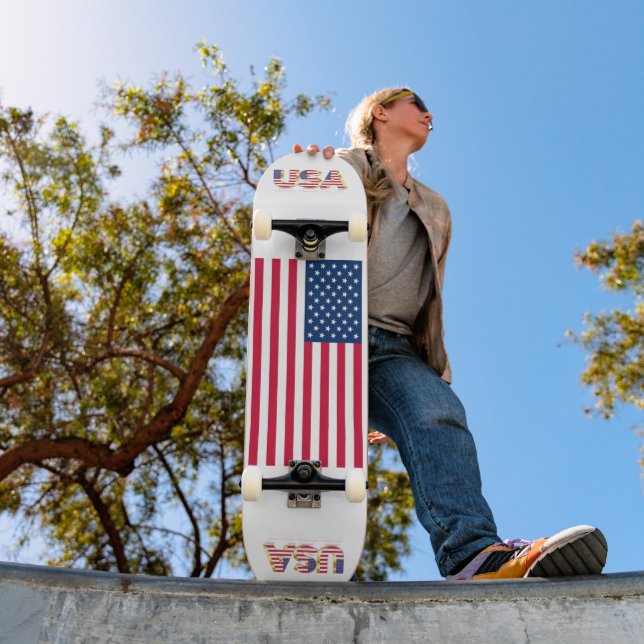 American Flag Skateboard - USA - Patriotique (Extérieur 1)