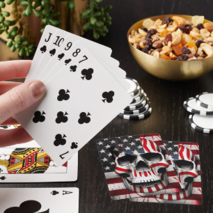 American Flag Skull Playing Cards Spielkarten