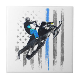 American Flag Snowmobile Shirt Men Snowmobile Ridi Fliese