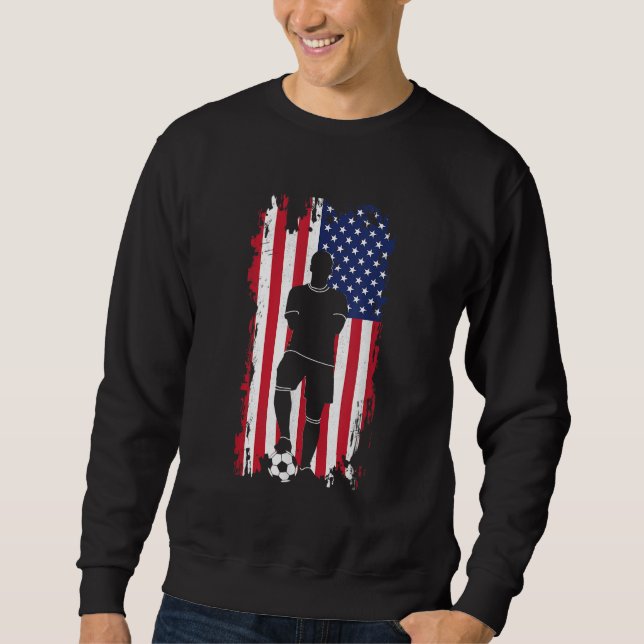 American Flag Soccer Apparel - Fußball Sweatshirt (Vorderseite)