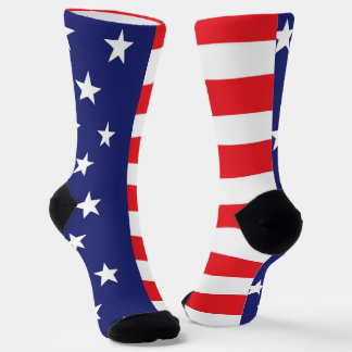 American Flag Socks Stars Streifen Red White Blue Socken